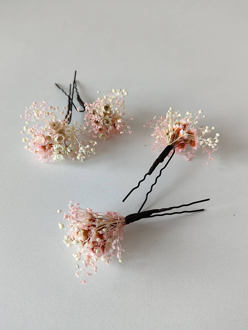 Bridal Flower Hair Pins: Romantic Wedding Hair Jewelry – handmade floral hair accessory by magaela