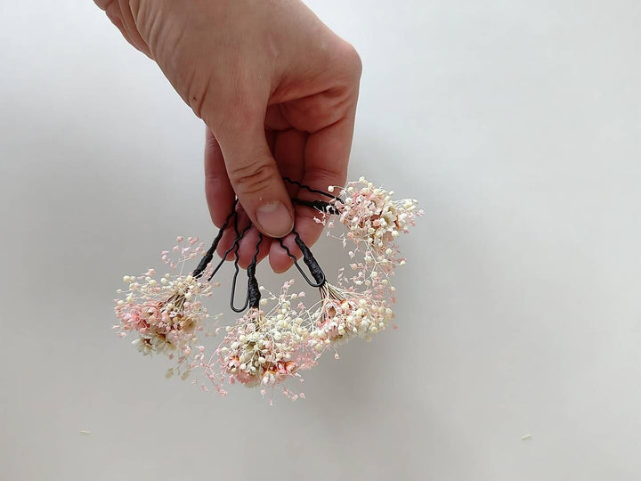 Bridal Flower Hair Pins: Romantic Wedding Hair Jewelry – handmade floral hair accessory by magaela