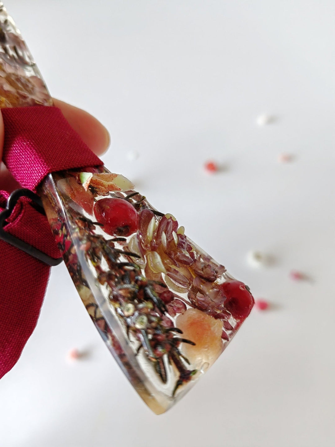 Resin Flower Bow Tie: Handmade Woodland Wedding Accessories – handmade floral hair accessory by magaela