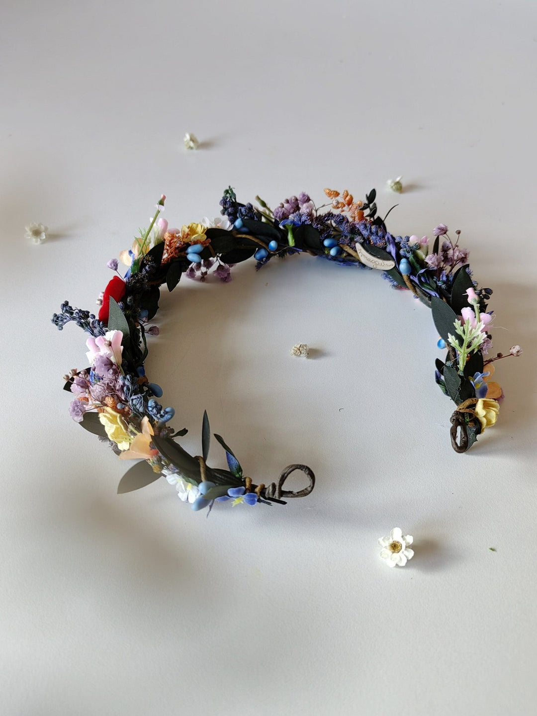 Wildflower Bridal Wreath: Summer Meadow Hair Accessory – handmade floral hair accessory by magaela