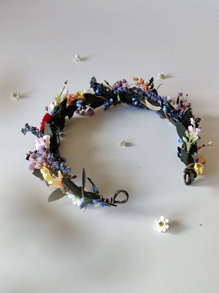 Wildflower Bridal Wreath: Summer Meadow Hair Accessory – handmade floral hair accessory by magaela