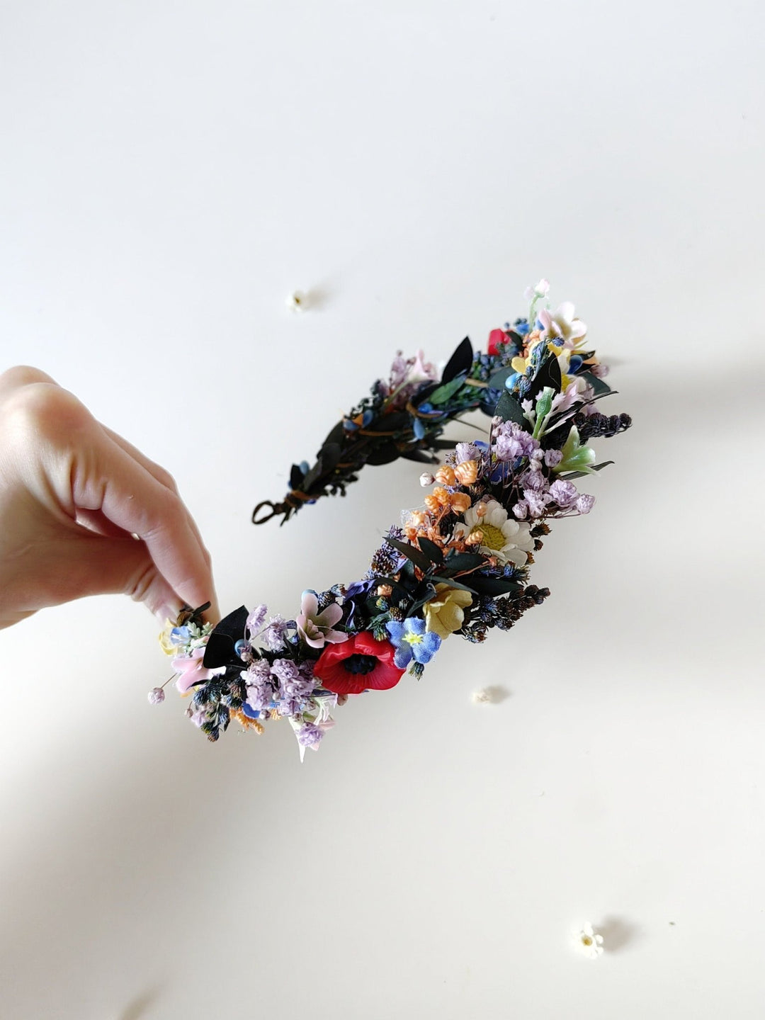 Wildflower Bridal Wreath: Summer Meadow Hair Accessory – handmade floral hair accessory by magaela