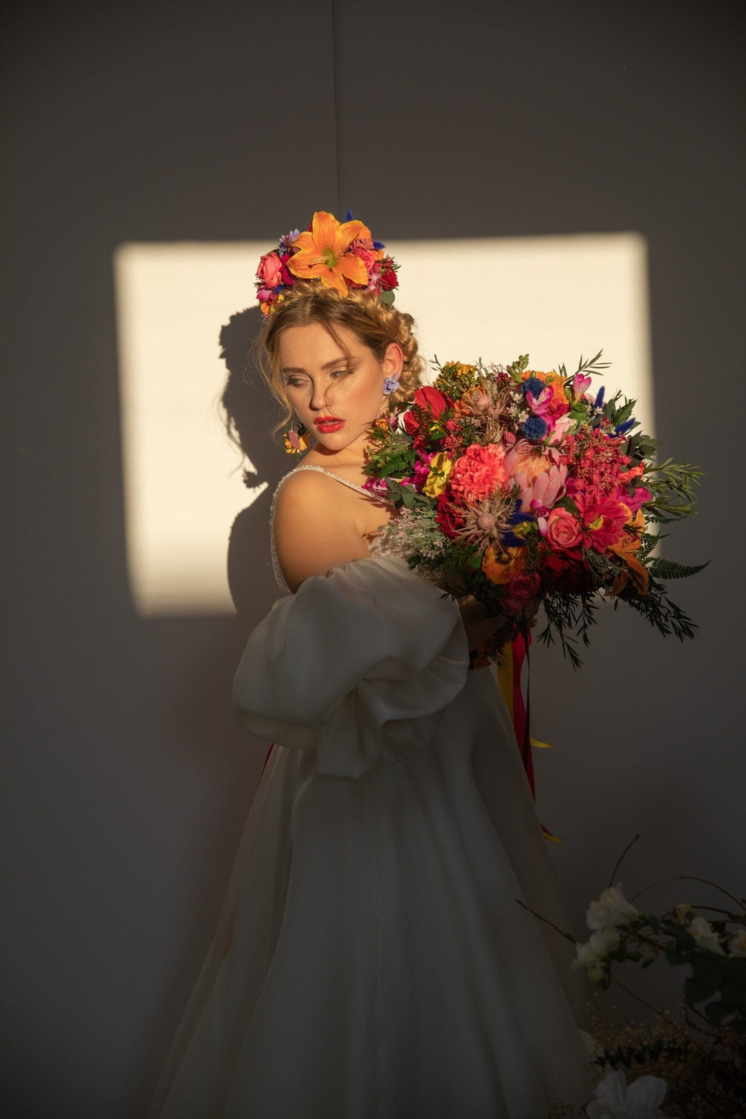 Lily & Rose Flower Headband: Colorful Frida Headpiece – handmade floral hair accessory by magaela