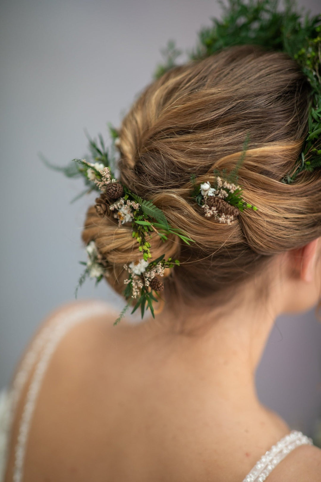 Woodland Flower Hair Pins: Rustic Wedding Bridal Hair Accessories – handmade floral hair accessory by magaela