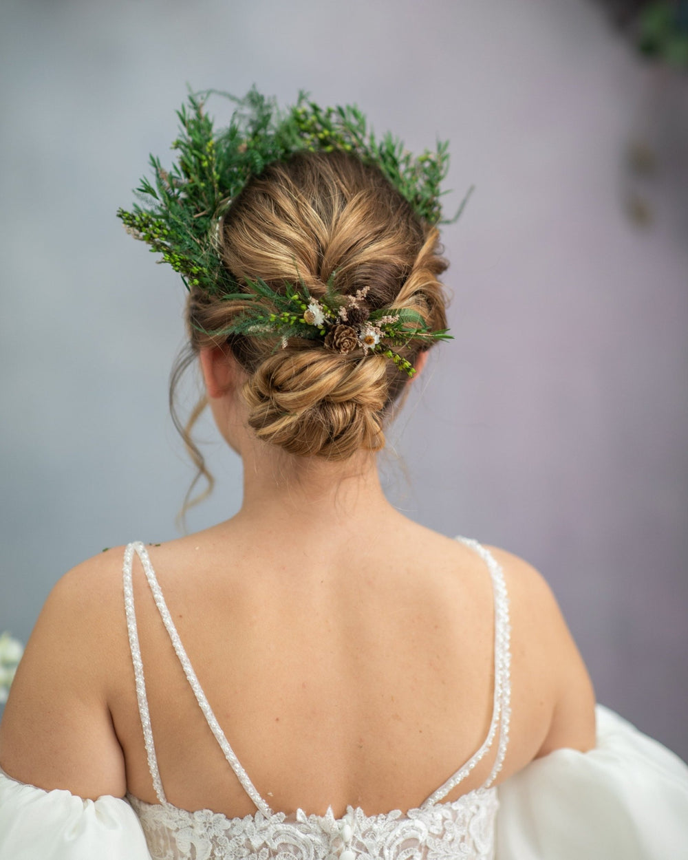 Pine Cone Bridal Hair Comb: Woodland Wedding Hair Accessory – handmade floral hair accessory by magaela