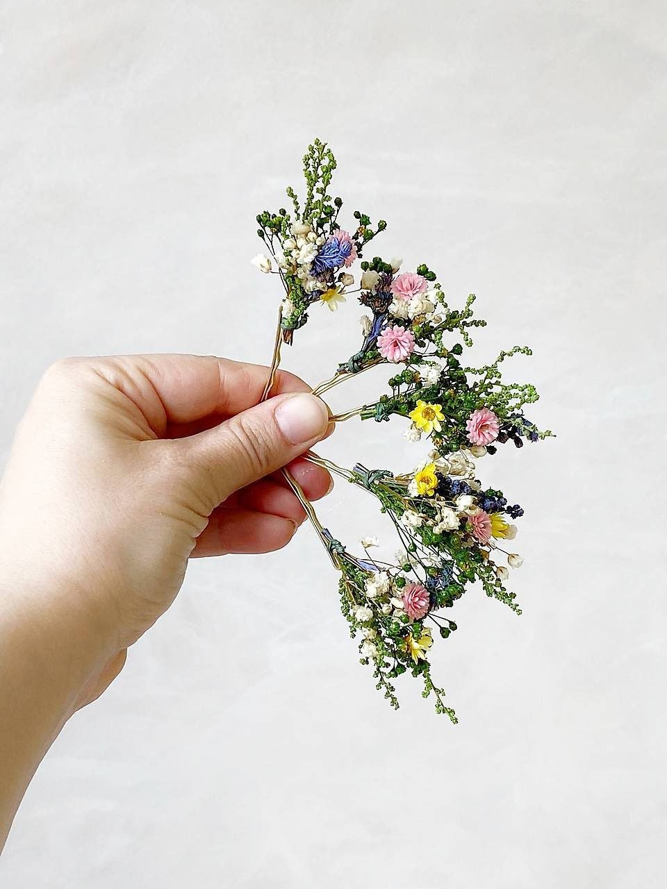 Wildflower Hairpins: Romantic Wedding Hair Accessories – handmade floral hair accessory by magaela