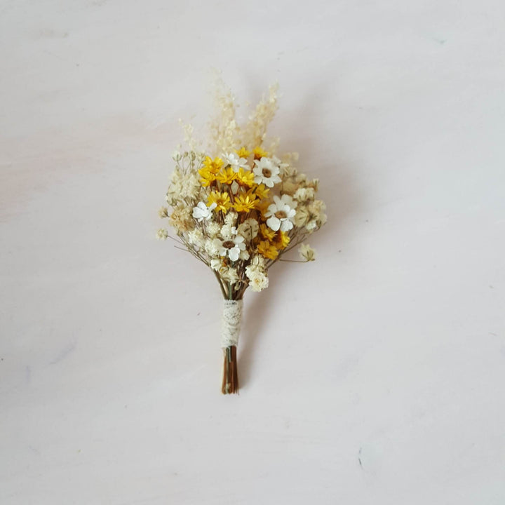 Yellow Ivory Flower Crown: Bridal Dried Floral Headpiece – handmade floral hair accessory by magaela
