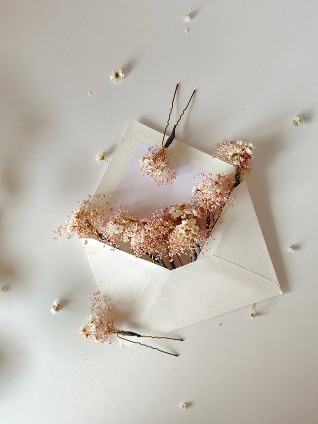 Rose Gold Wedding Hair Pins: Ivory Flower Bridal Accessory – handmade floral hair accessory by magaela