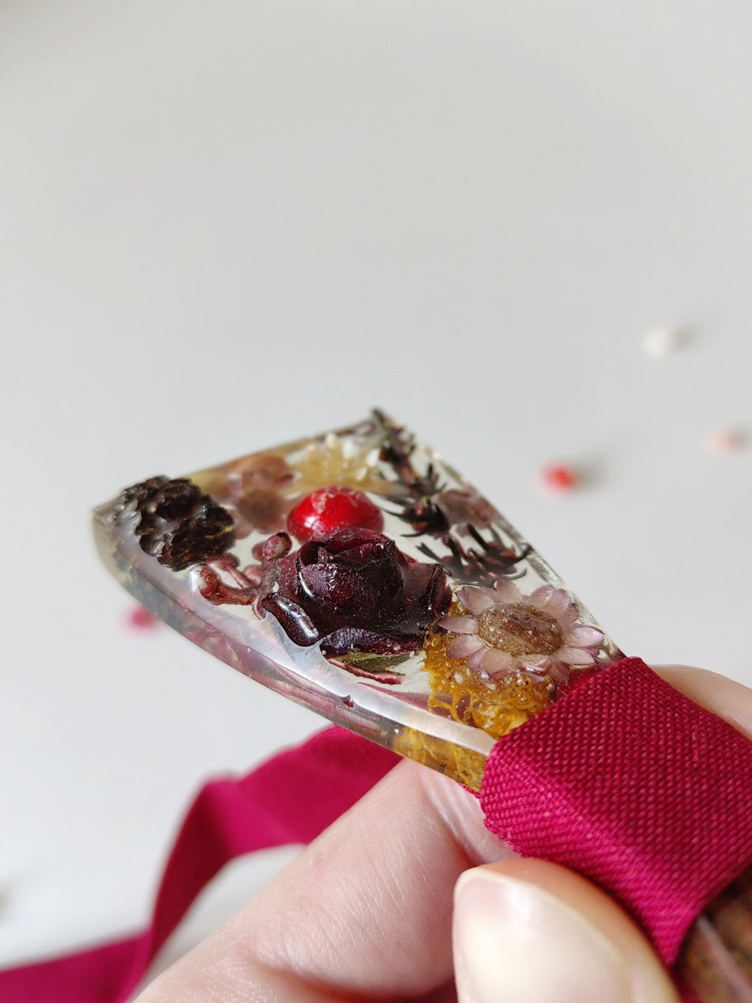 Resin Flower Bow Tie: Handmade Woodland Wedding Accessories – handmade floral hair accessory by magaela