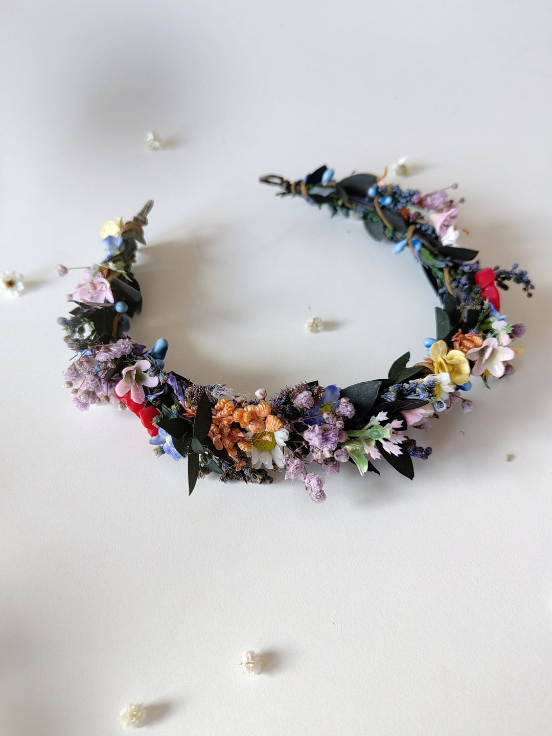 Wildflower Bridal Wreath: Summer Meadow Hair Accessory – handmade floral hair accessory by magaela