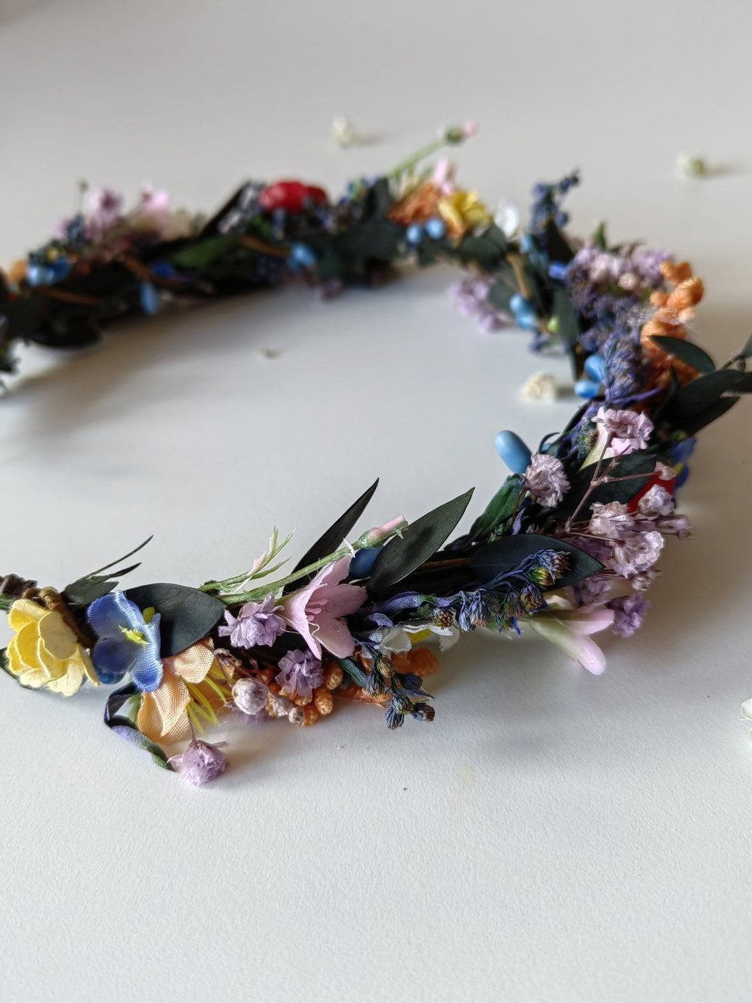 Wildflower Bridal Wreath: Summer Meadow Hair Accessory – handmade floral hair accessory by magaela