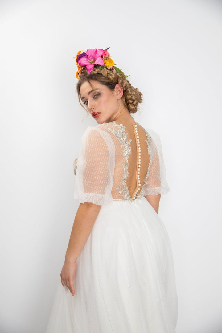 Frida Flower Headband: Lily, Fuchsia, Summer Wedding Headpiece – handmade floral hair accessory by magaela