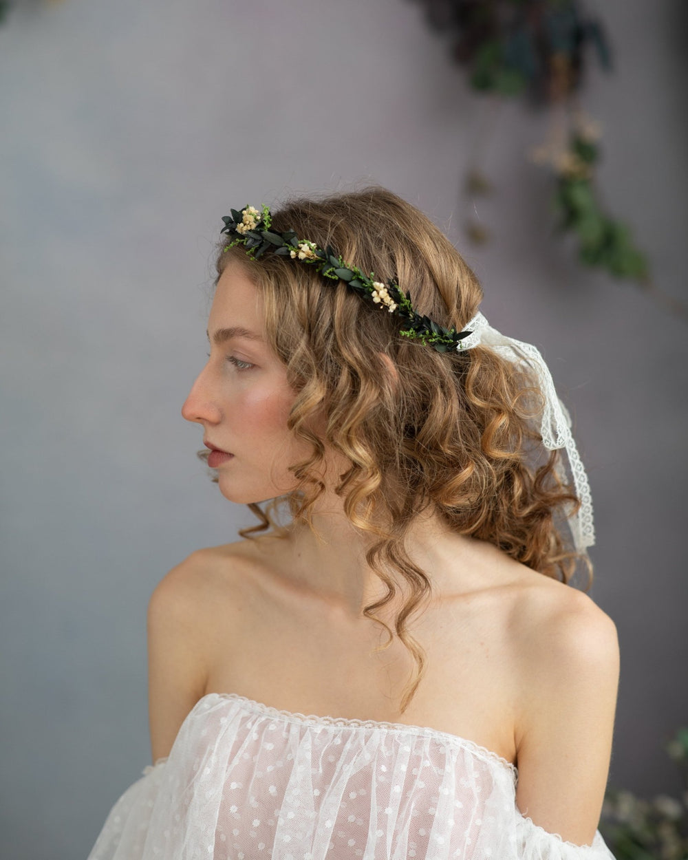 Baby's Breath Flower Crown: Natural Wedding Hair Wreath – handmade floral hair accessory by magaela