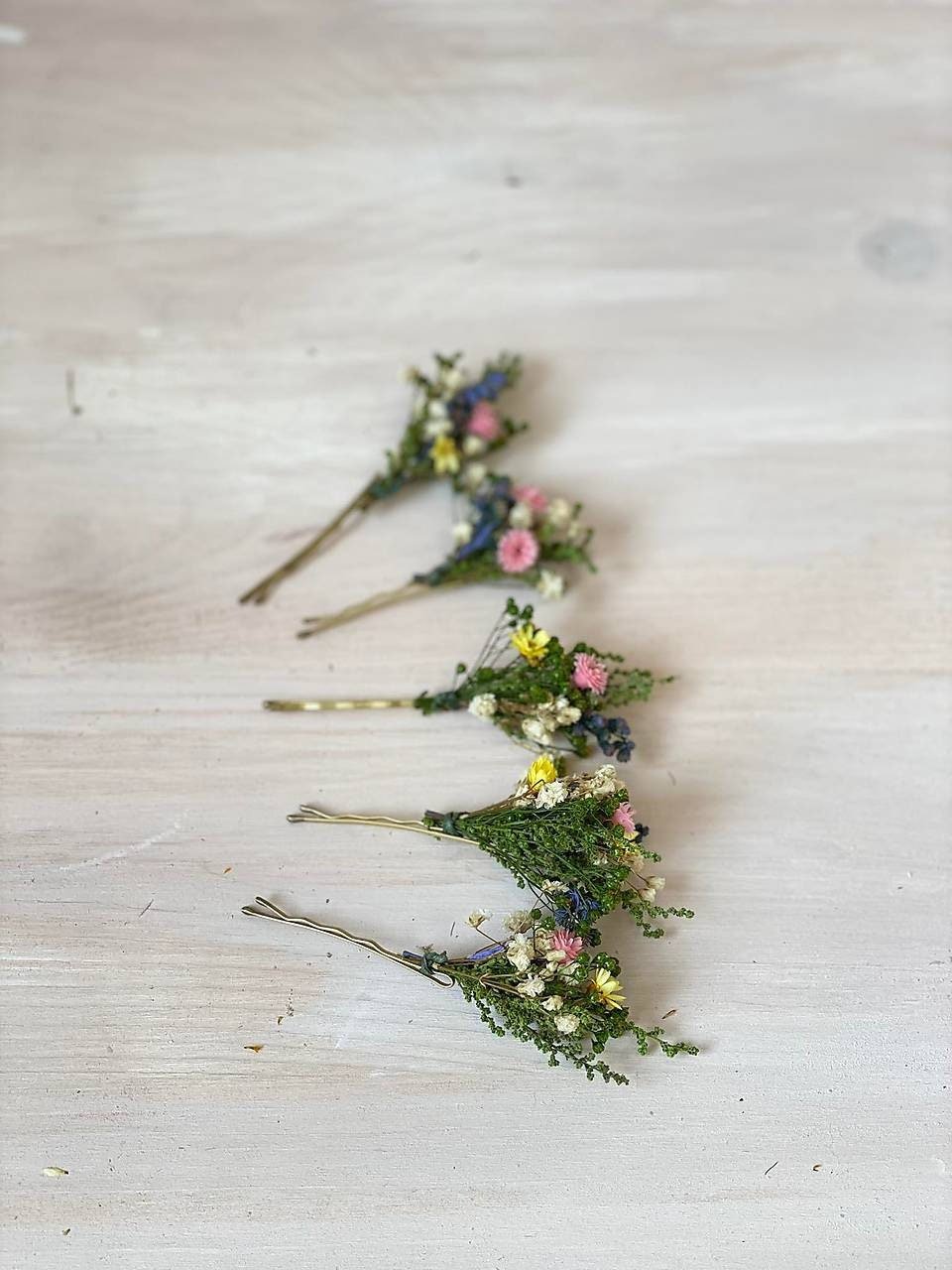 Wildflower Hairpins: Romantic Wedding Hair Accessories – handmade floral hair accessory by magaela