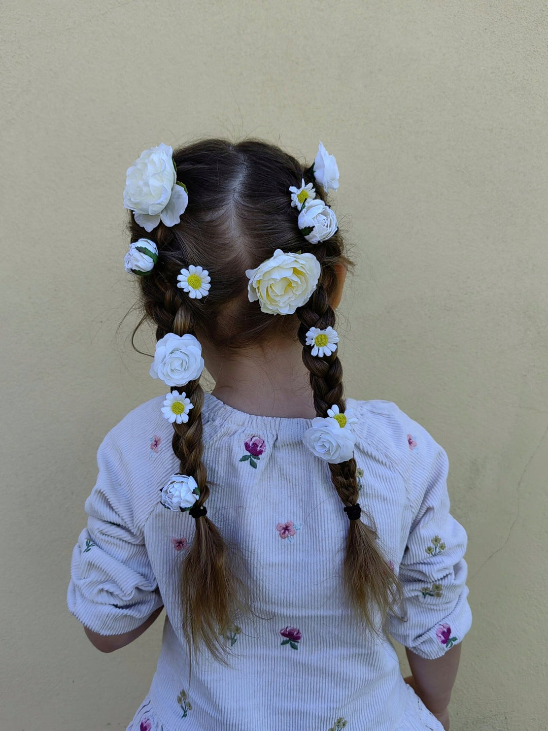 Boho Flower Hairpins: Rose & Peony Bridal Hair Accessories (Set of 13) – handmade floral hair accessory by magaela