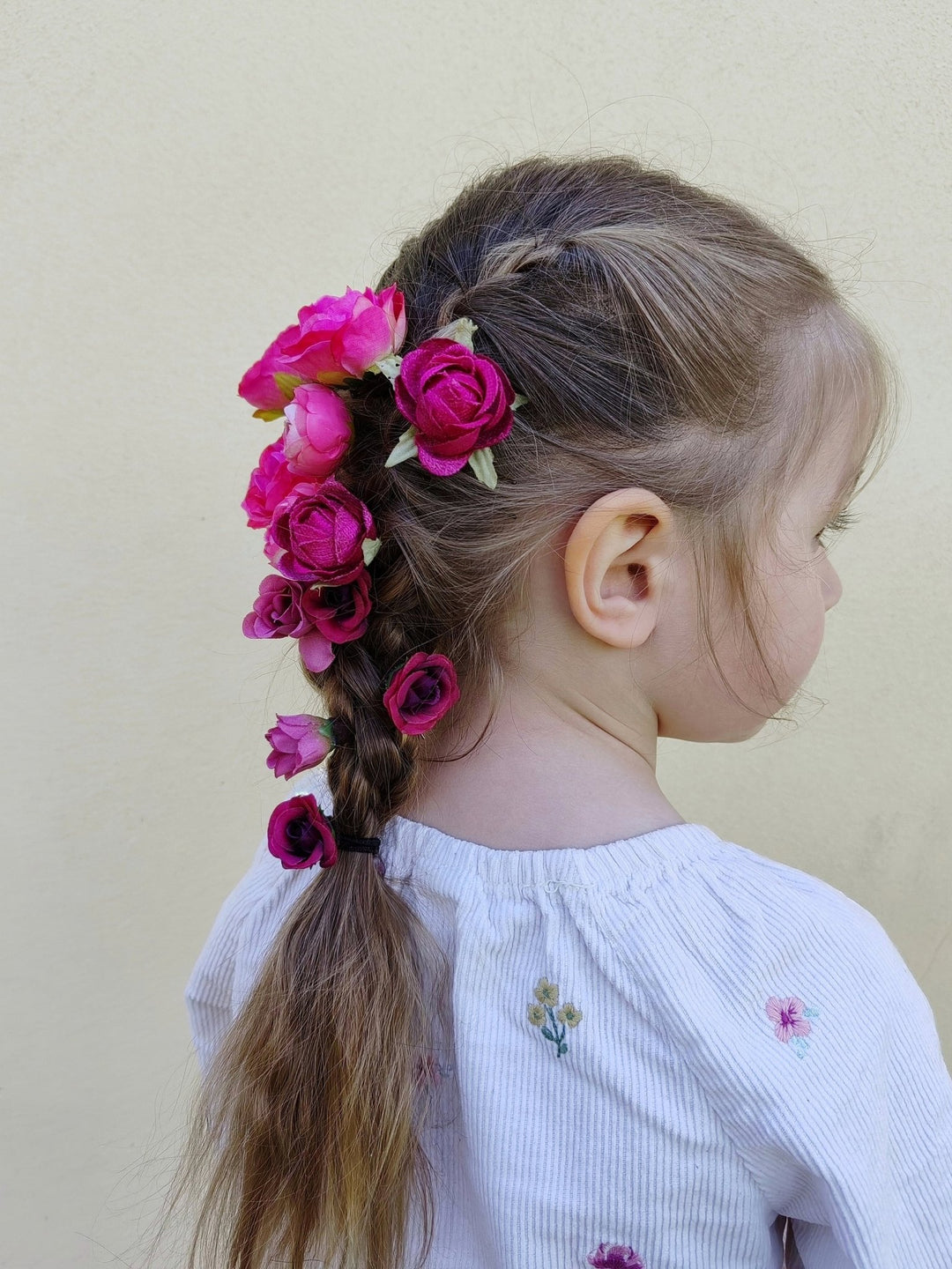 Magenta Peony Hair Pins: Bridal Flower Hairpiece Set – handmade floral hair accessory by magaela