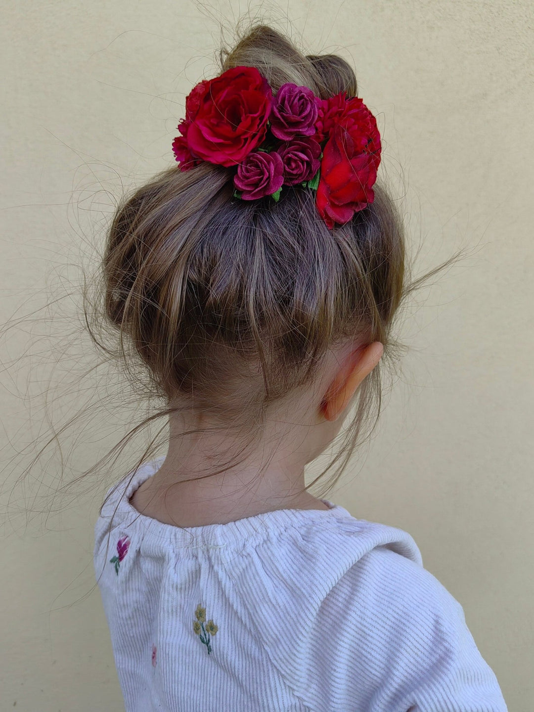 Red Burgundy Flower Hair Pins: Autumn Wedding Bridal Hair Accessories – handmade floral hair accessory by magaela