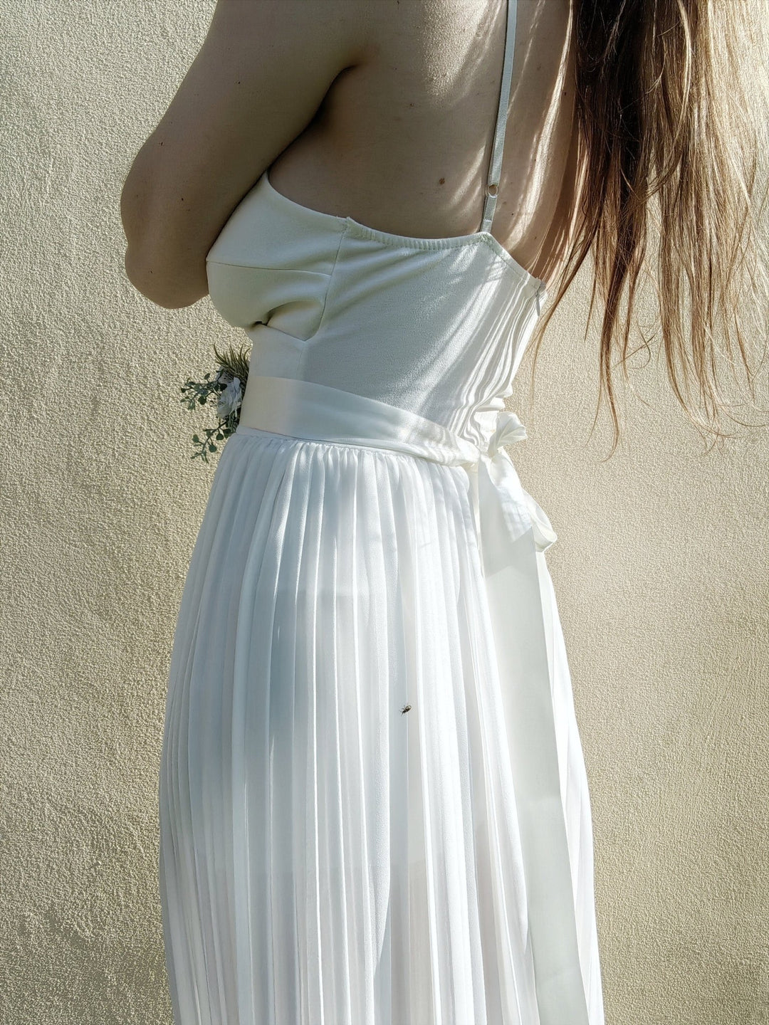 Blue Floral Bridal Belt: Boho Wedding Dress Accessory – handmade floral hair accessory by magaela