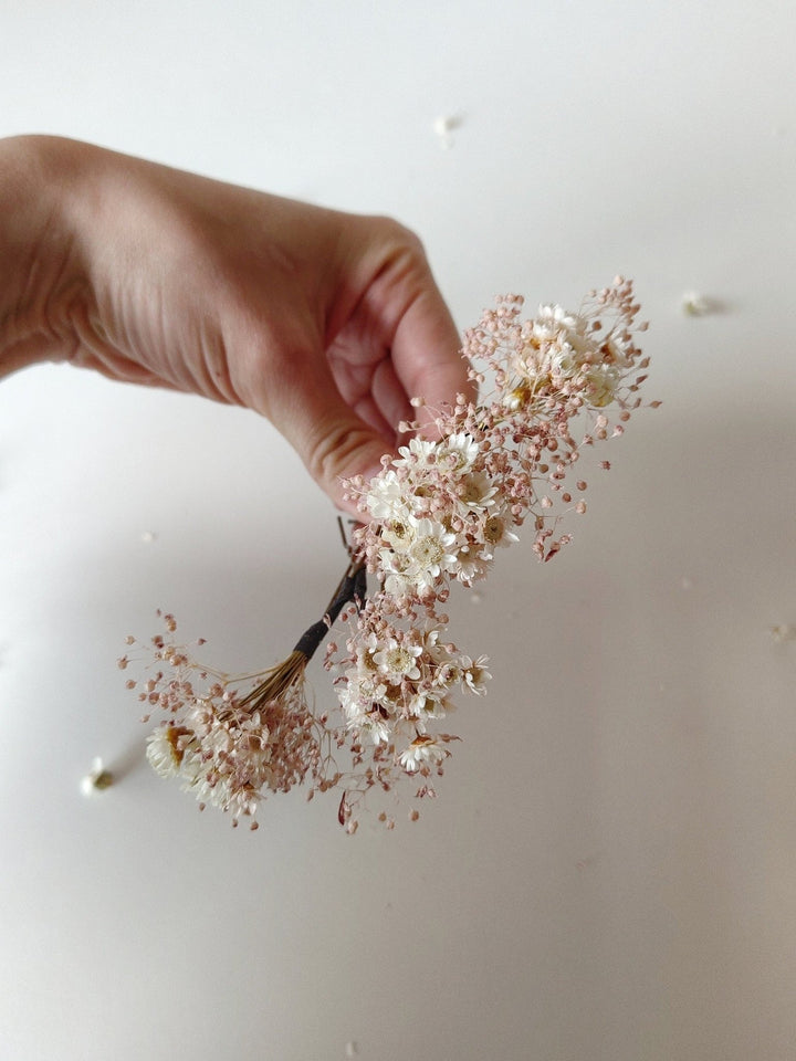 Rose Gold Wedding Hair Pins: Ivory Flower Bridal Accessory – handmade floral hair accessory by magaela