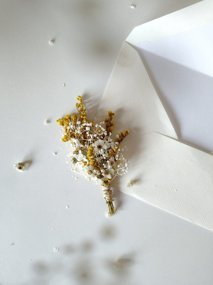 Ochre Cream Flower Hair Comb Set: Rustic Wedding Accessories – handmade floral hair accessory by magaela