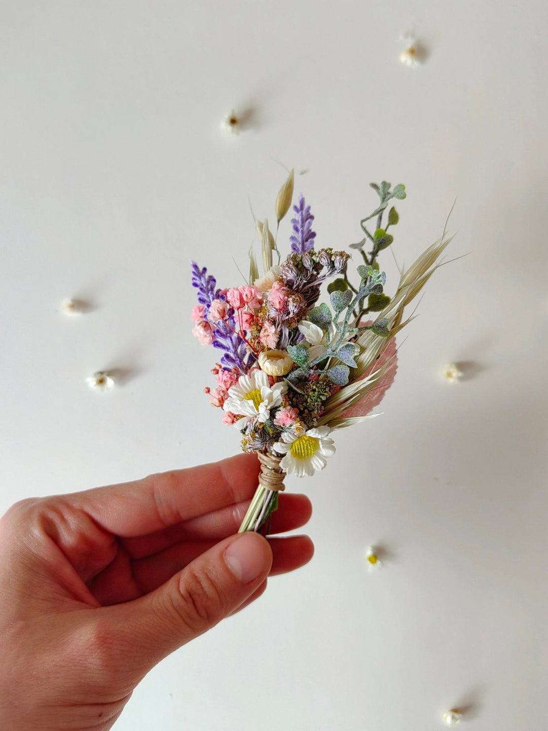 Meadow Flower Boutonniere: Summer Wedding Groom Corsage – handmade floral hair accessory by magaela