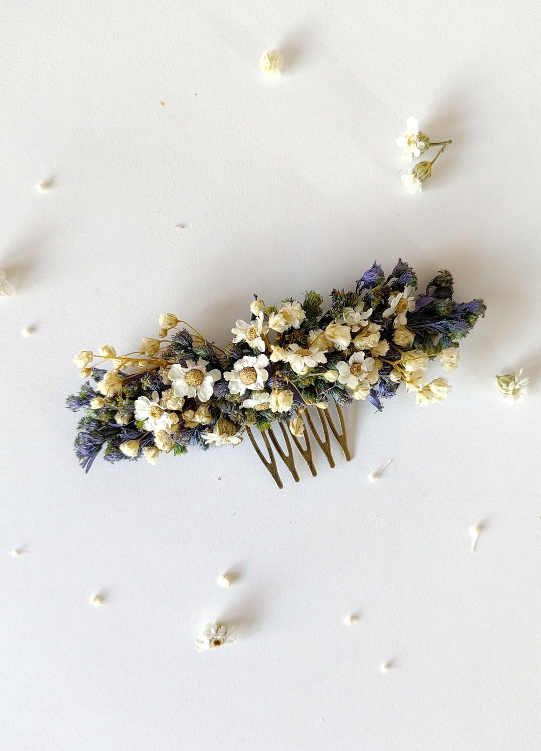 Lavender Wedding Hair Comb: Violet Floral Bridal Hair Accessory – handmade floral hair accessory by magaela