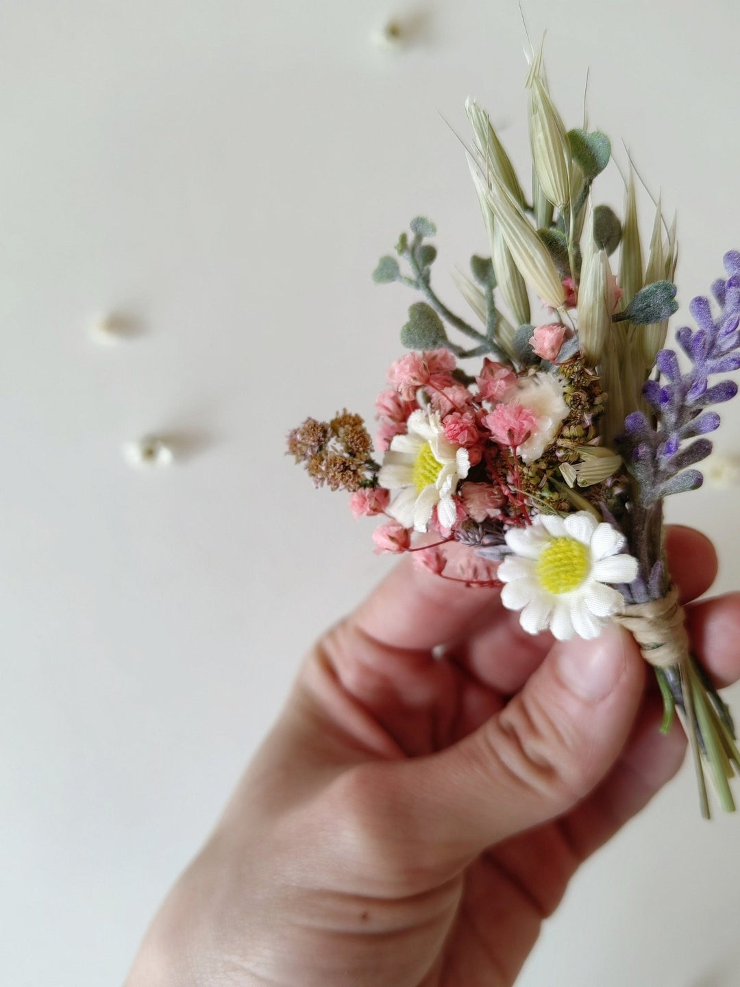 Meadow Flower Boutonniere: Summer Wedding Groom Corsage – handmade floral hair accessory by magaela