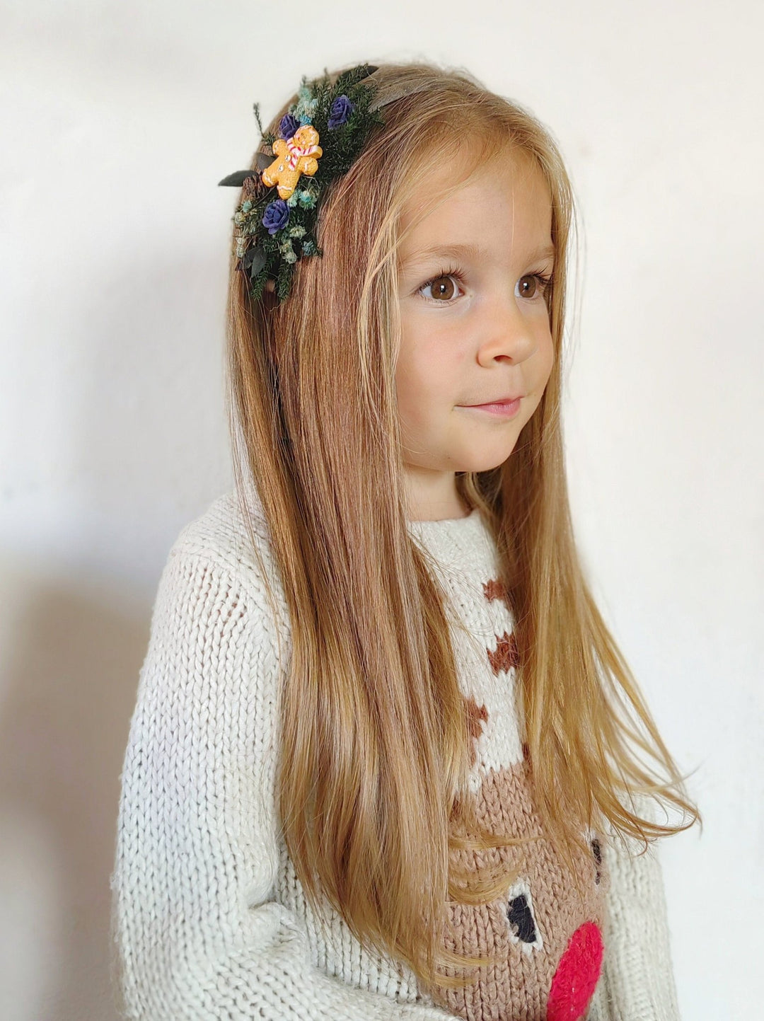 Gingerbread Christmas Headband: Winter Floral Hair Accessory – handmade floral hair accessory by magaela