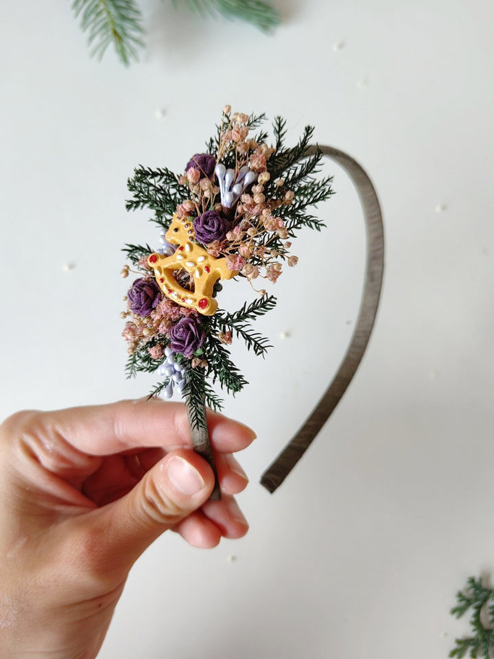 Christmas Flower Headband: Gingerbread Wedding Hair Accessory – handmade floral hair accessory by magaela