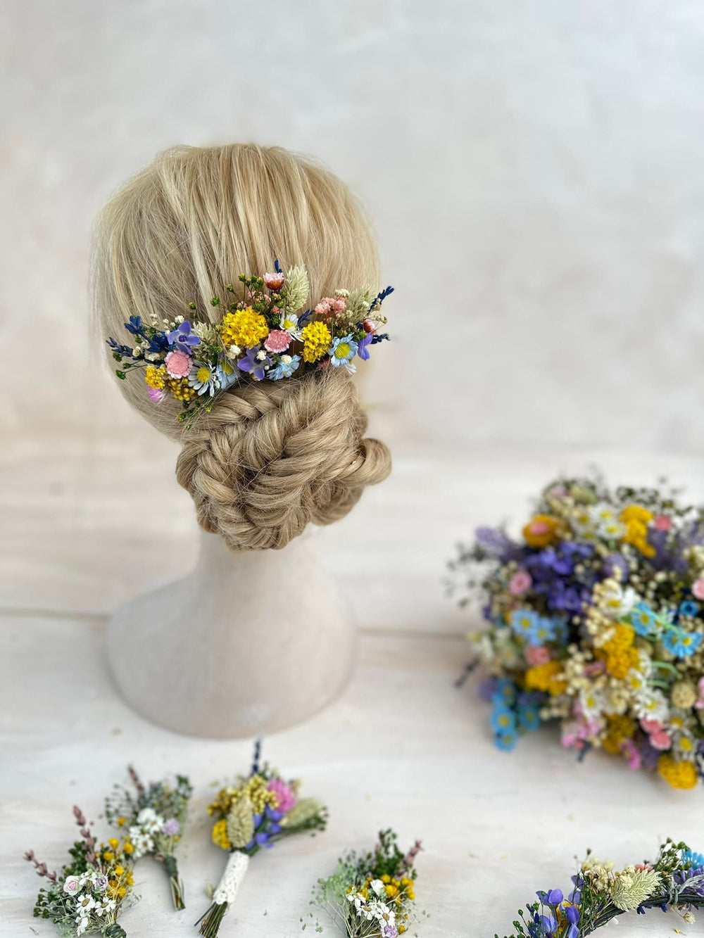Wildflower Hairpins: Summer Wedding Bridal Hair Accessory – handmade floral hair accessory by magaela