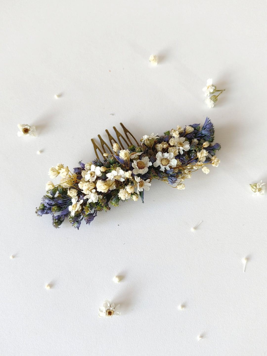 Lavender Wedding Hair Comb: Violet Floral Bridal Hair Accessory – handmade floral hair accessory by magaela