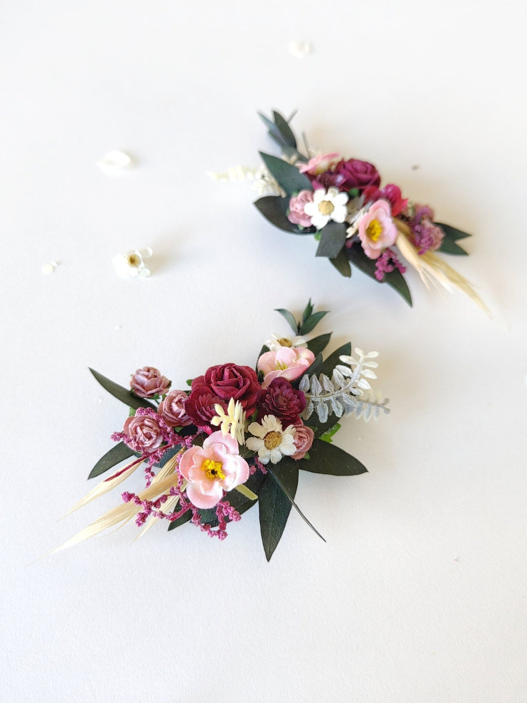 Handmade Flower Shoe Clips: Romantic Bridal Accessory – handmade floral hair accessory by magaela