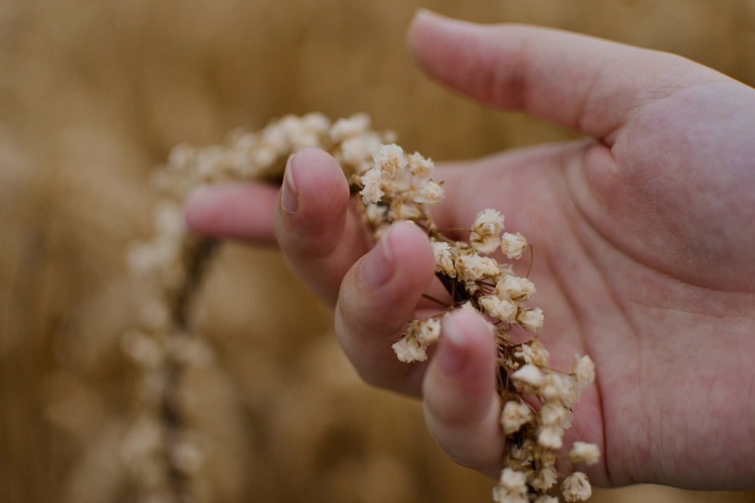Preserved Baby's Breath Flower Crown: Natural Bridal Hair Wreath – handmade floral hair accessory by magaela