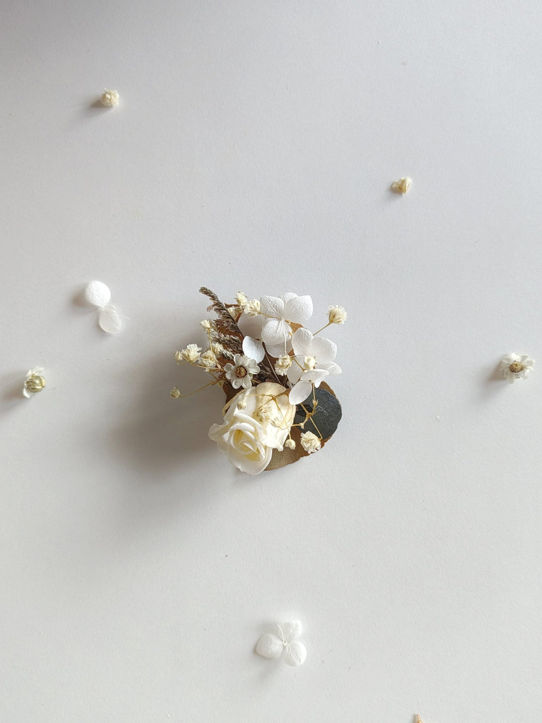 Cream Flower Hair Clips: Romantic Autumn Wedding Bridal Hairpiece – handmade floral hair accessory by magaela