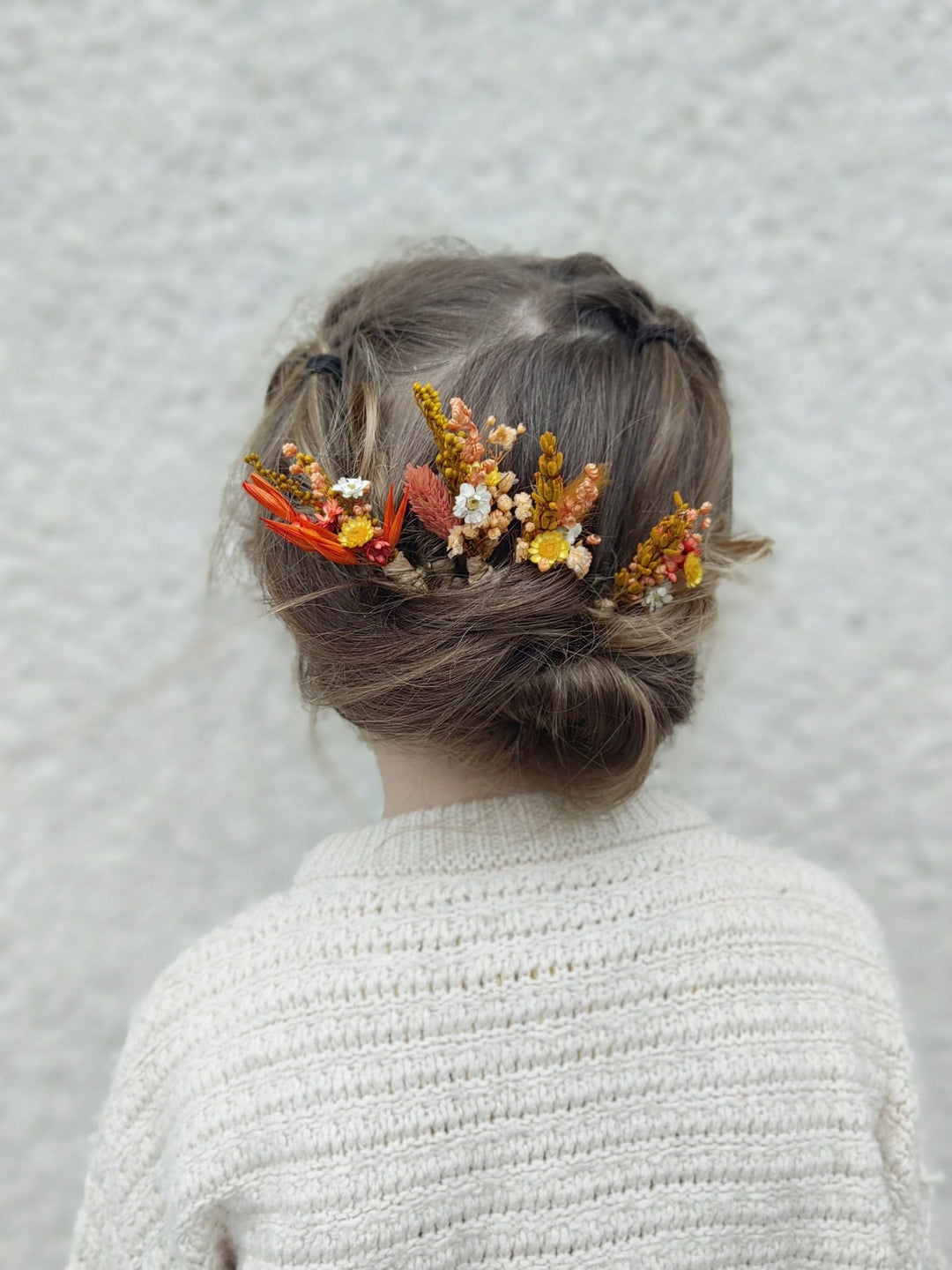 Rustic Autumn Wedding Flower Set: Preserved Bridal Hair Accessories – handmade floral hair accessory by magaela