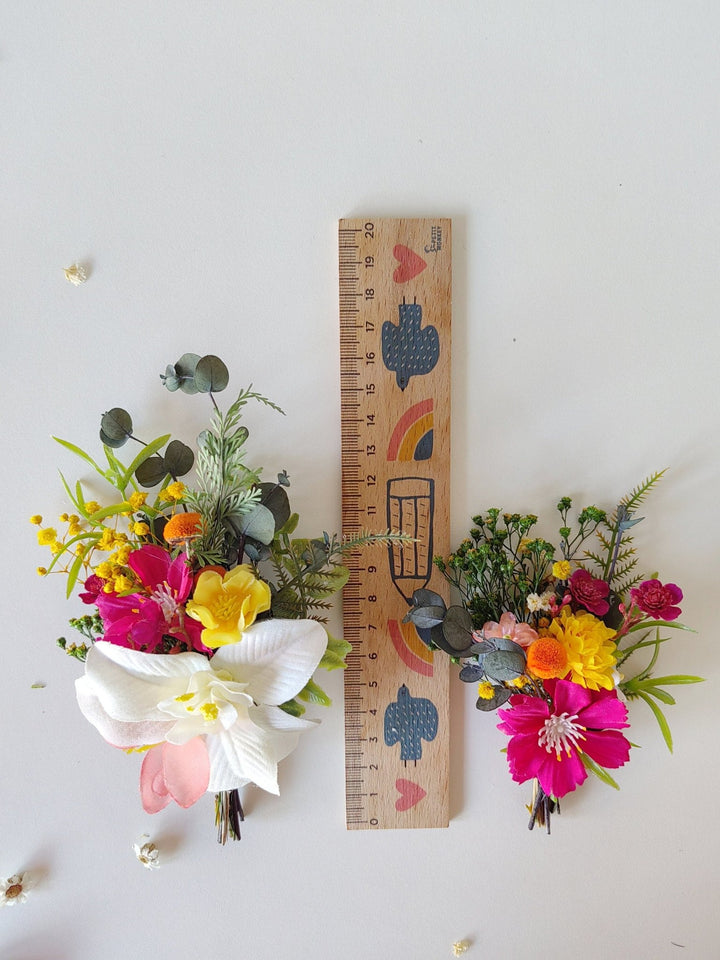 Tropical Wedding Flower Accessory Set: Plumeria Hair Comb & Boutonniere – handmade floral hair accessory by magaela