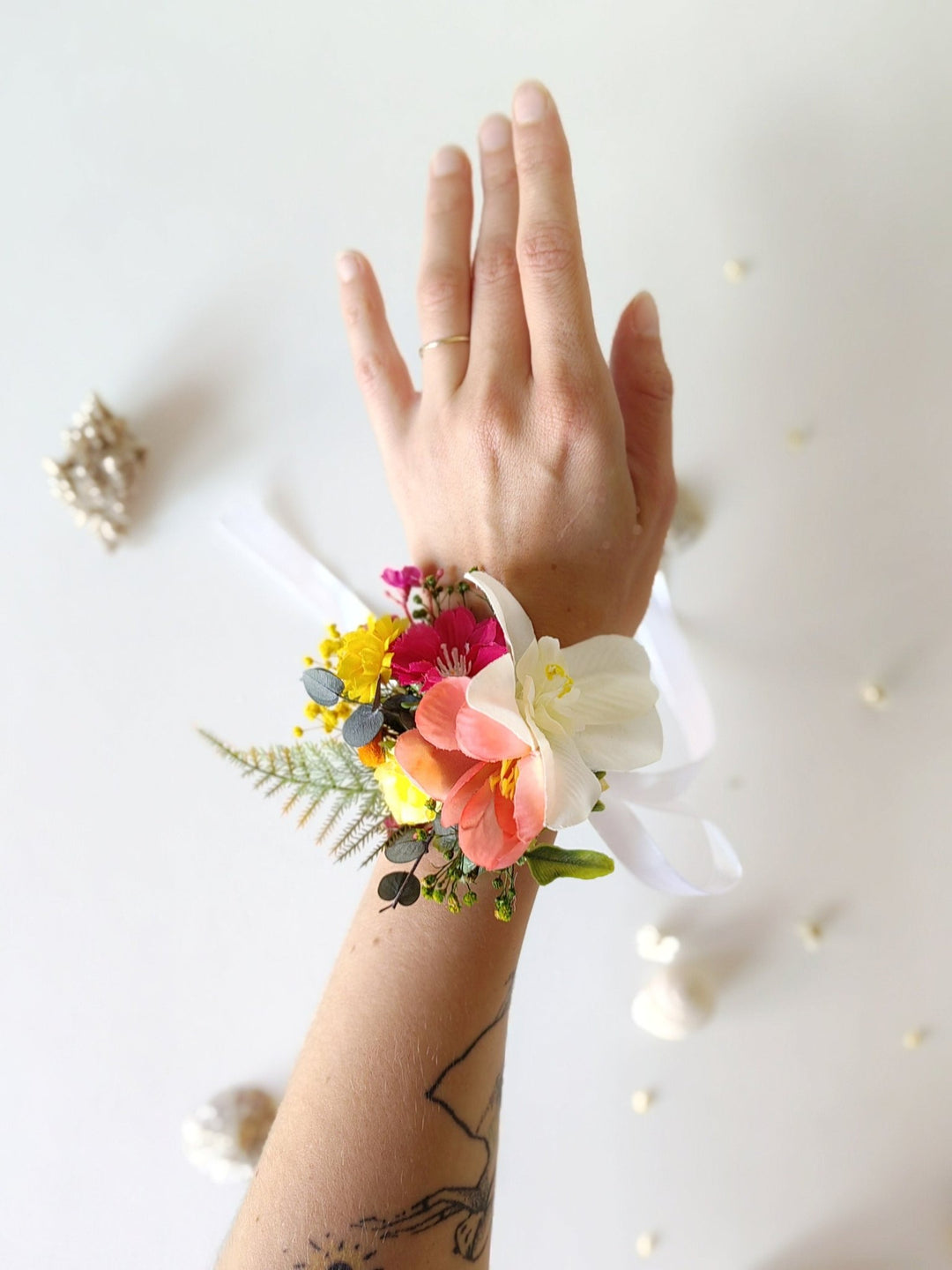 Tropical Wedding Flower Accessory Set: Plumeria Hair Comb & Boutonniere – handmade floral hair accessory by magaela