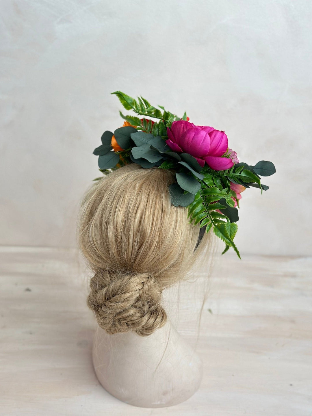 Frida Flower Headband: Colorful Bridal Hair Piece – handmade floral hair accessory by magaela
