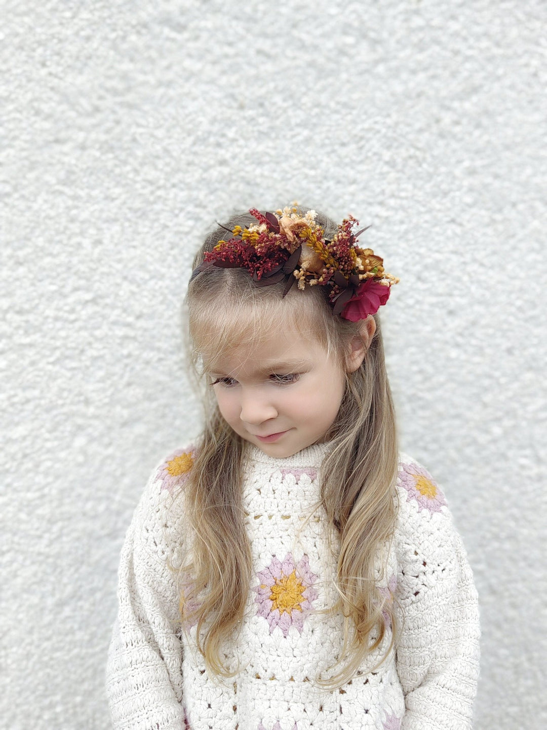 Autumn Flower Headband: Rustic Bunny Headpiece, Fall Wedding – handmade floral hair accessory by magaela