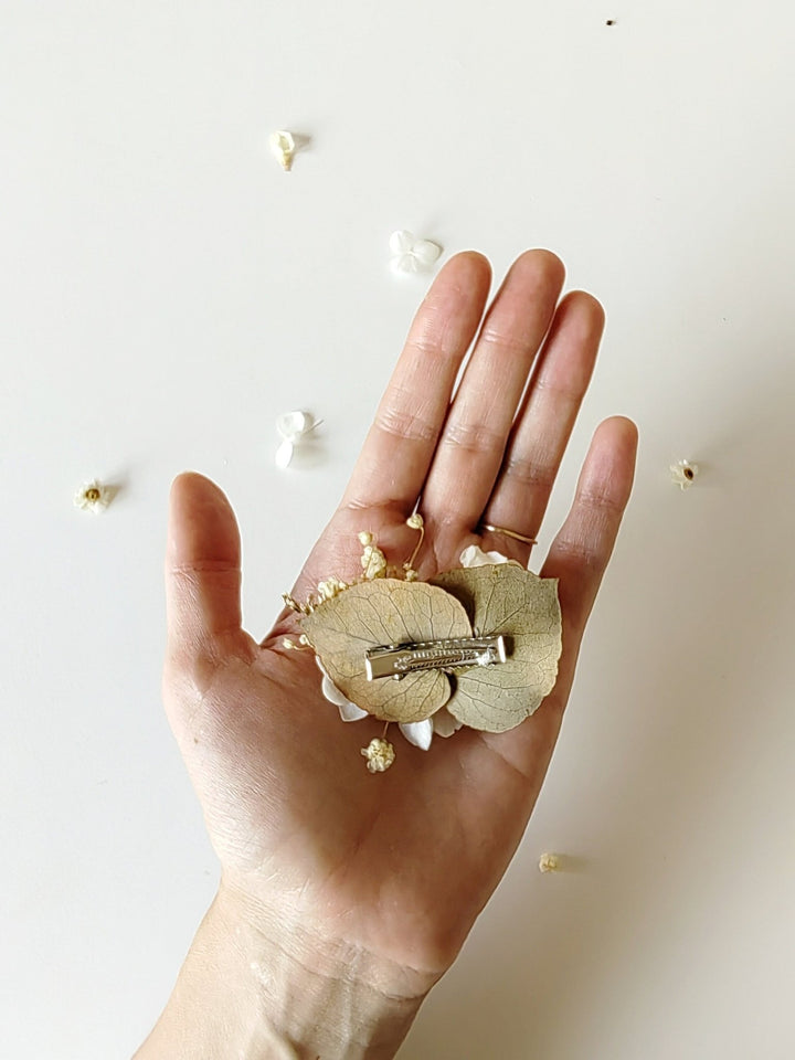 Cream Flower Hair Clips: Romantic Autumn Wedding Bridal Hairpiece – handmade floral hair accessory by magaela