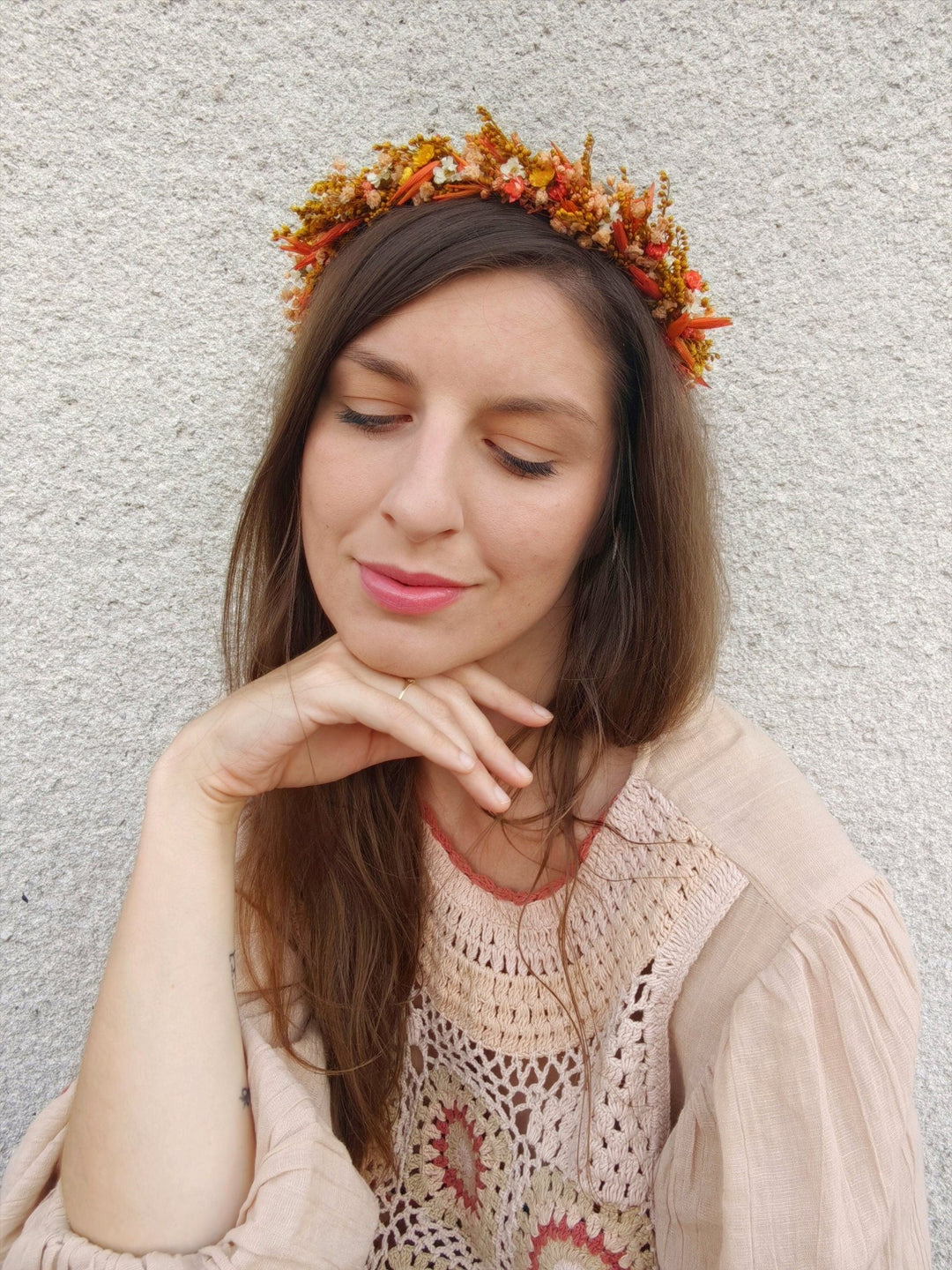 Rustic Autumn Wedding Flower Set: Preserved Bridal Hair Accessories – handmade floral hair accessory by magaela