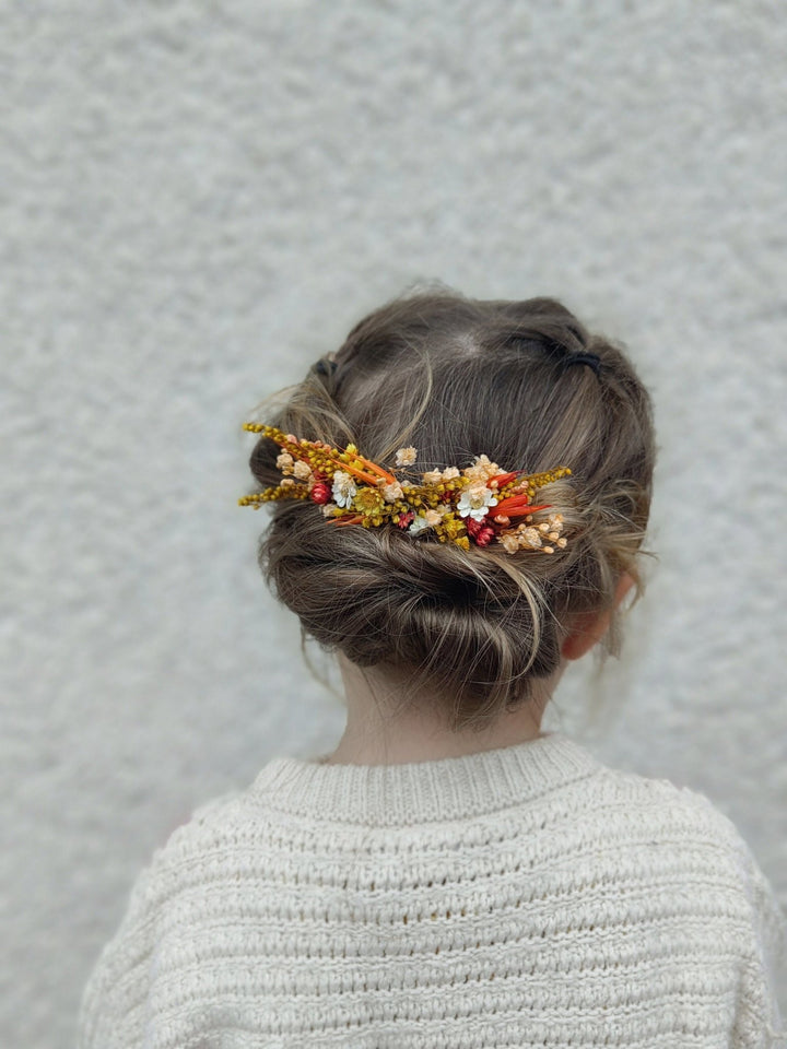 Rustic Autumn Wedding Flower Set: Preserved Bridal Hair Accessories – handmade floral hair accessory by magaela