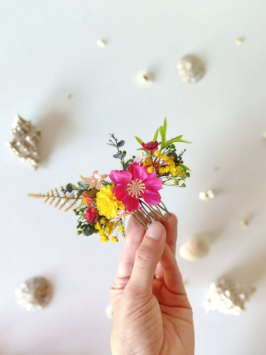 Tropical Wedding Flower Accessory Set: Plumeria Hair Comb & Boutonniere – handmade floral hair accessory by magaela
