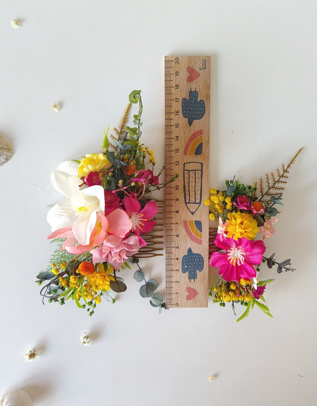 Tropical Wedding Flower Accessory Set: Plumeria Hair Comb & Boutonniere – handmade floral hair accessory by magaela