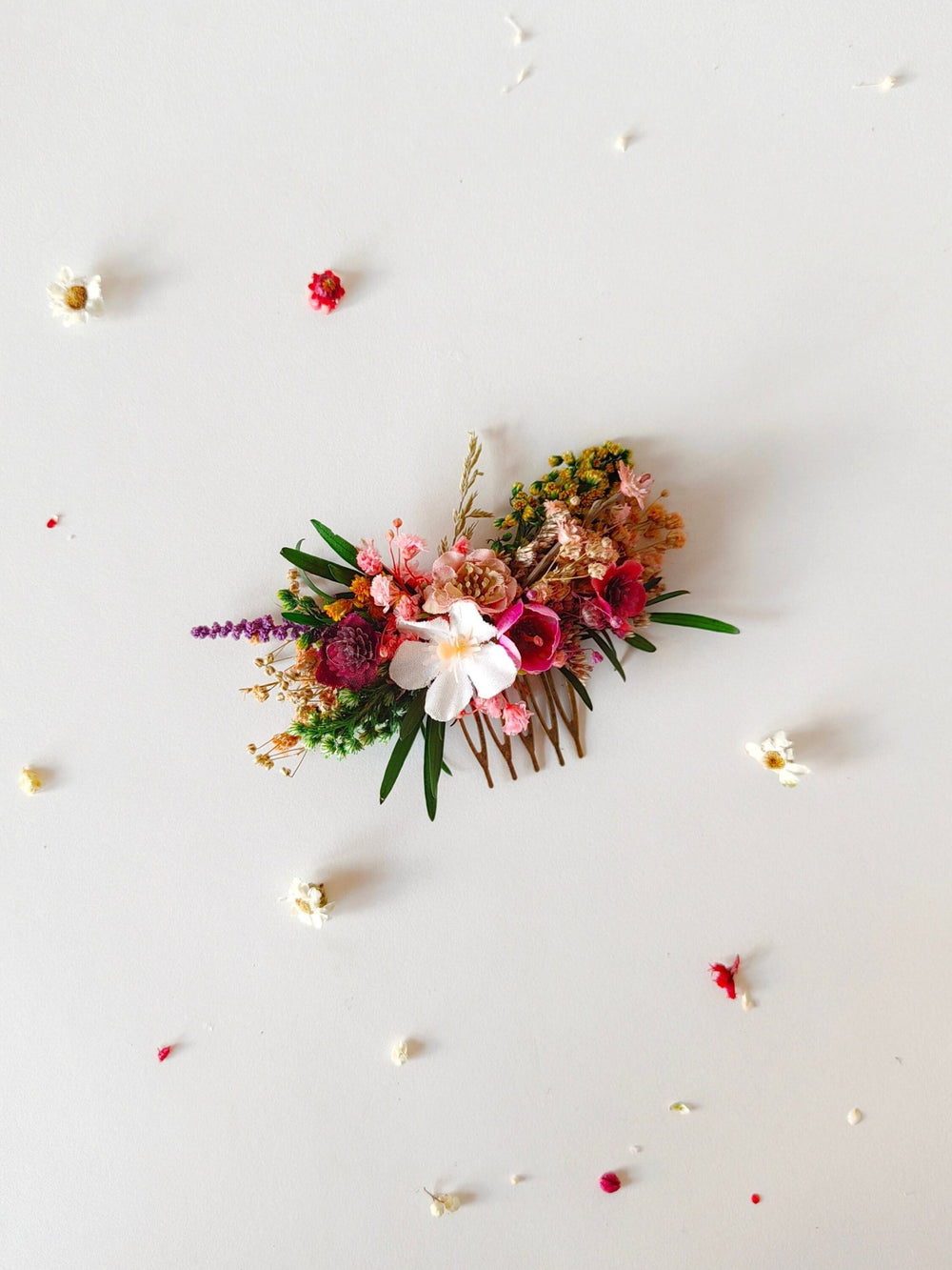 Autumn Flower Hair Comb: Rustic Wedding Bridal Hair Accessory – handmade floral hair accessory by magaela