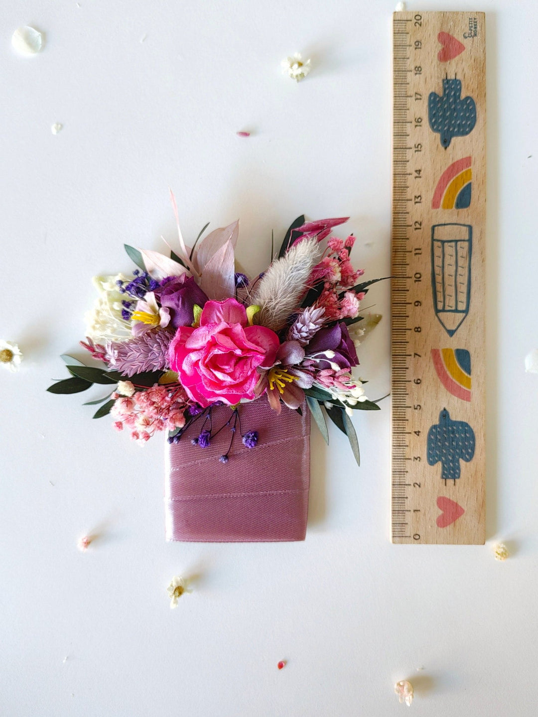 Magenta Flower Pocket Boutonniere: Boho Groom Accessory – handmade floral hair accessory by magaela