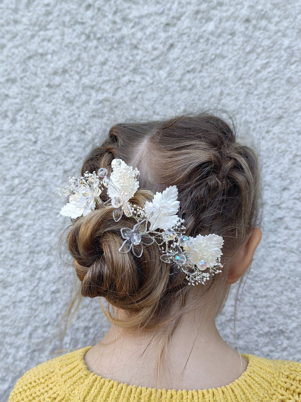 Glam Wedding Flower Hair Pins: Bridal Hair Accessory – handmade floral hair accessory by magaela