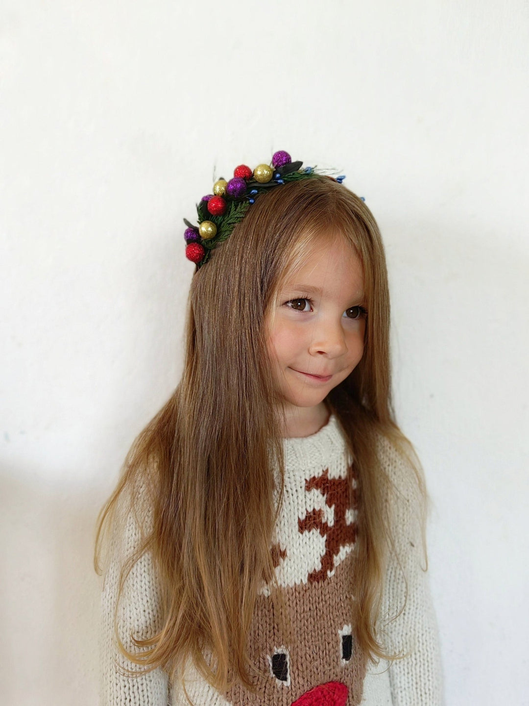 Christmas Ball Headband: Funky Holiday Party Headpiece – handmade floral hair accessory by magaela