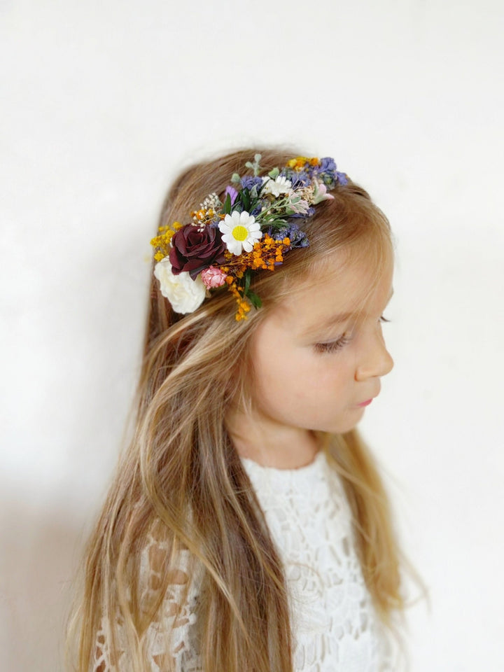 Daisy Flower Headband: Romantic Bridal Headpiece – handmade floral hair accessory by magaela
