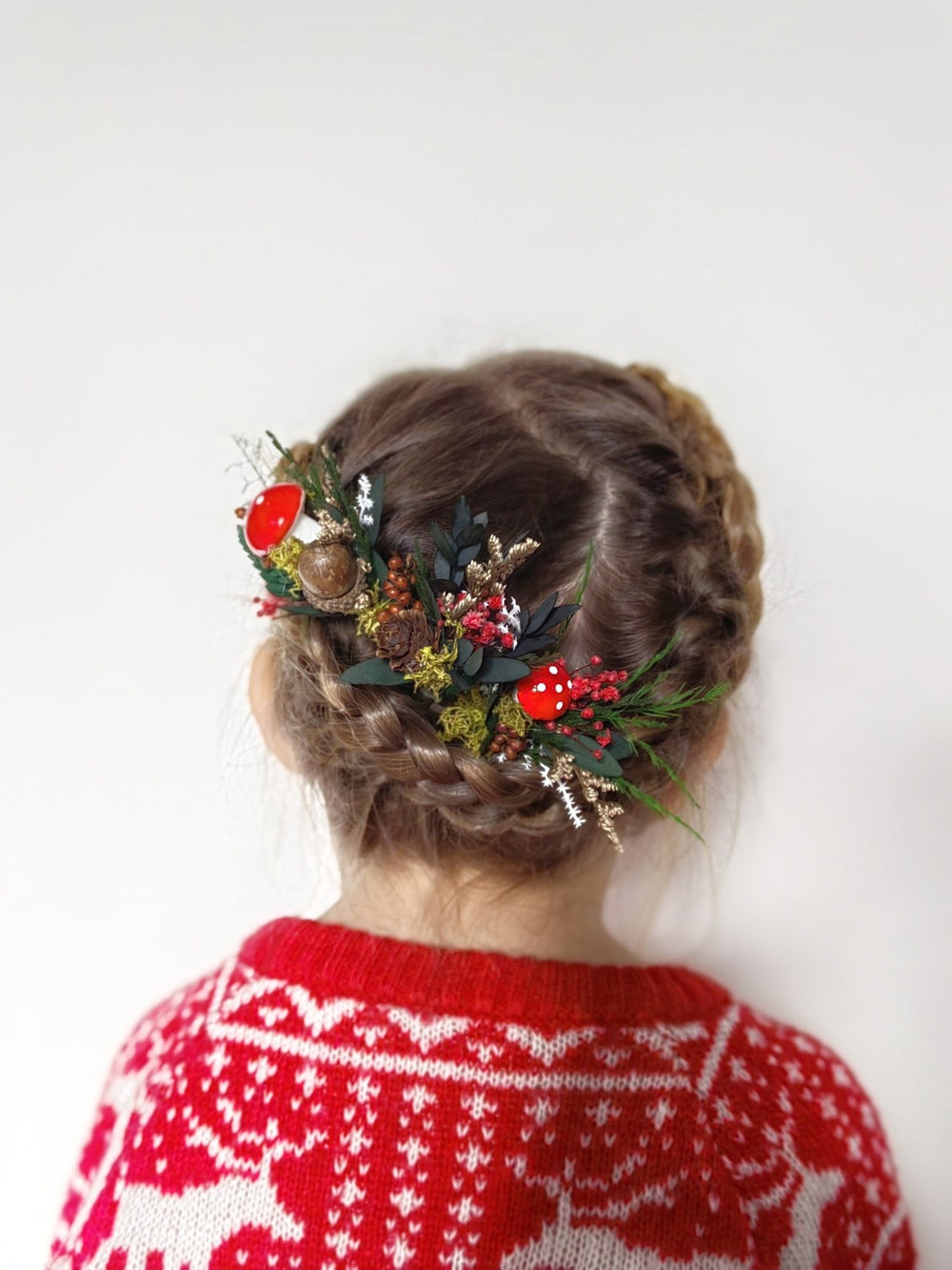 Toadstool Flower Hairpins: Vintage Woodland Wedding Headpiece – handmade floral hair accessory by magaela